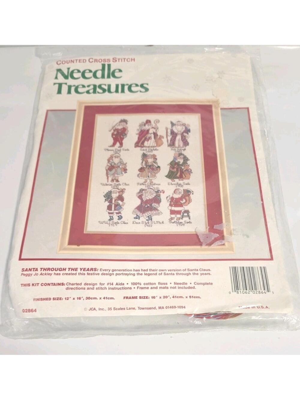Needle Treasures Santa Through the Years Counted Cross Stitch Kit02864sealed bag